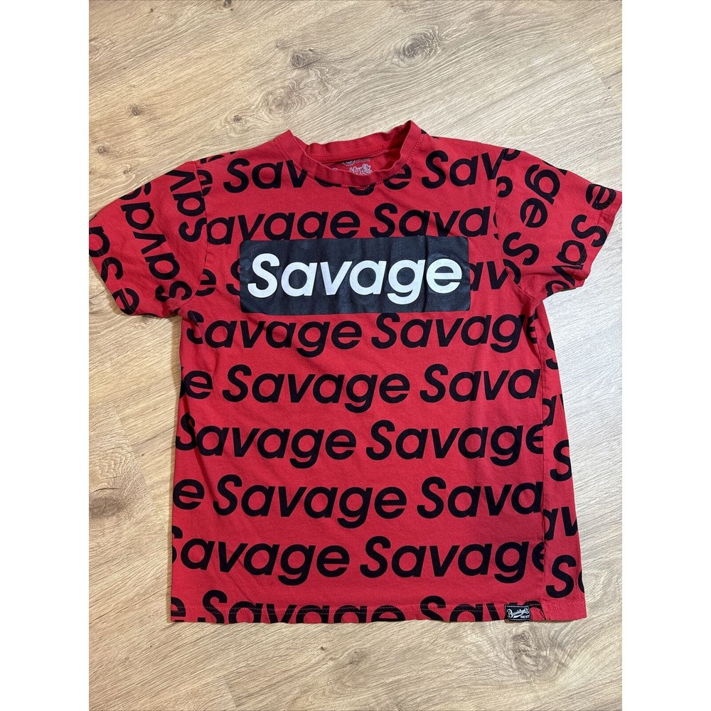 Brooklyn's Best Savage Graphic T-Shirt Adult Men's Small Short Sleeve Cotton